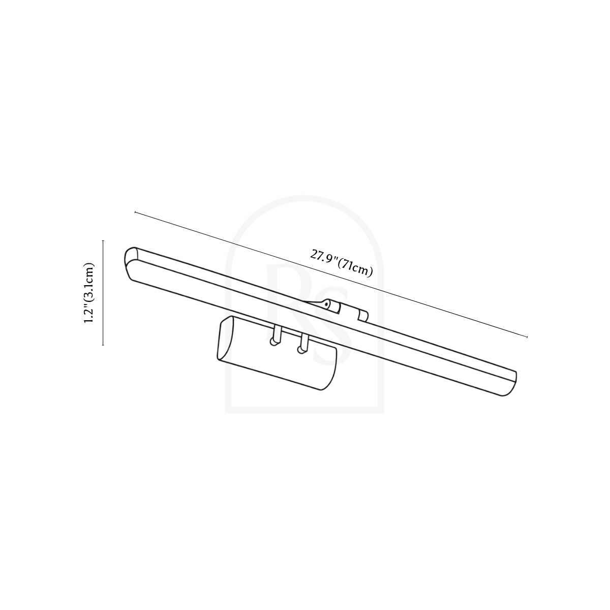 Balyt Wall Lamp line drawing 4