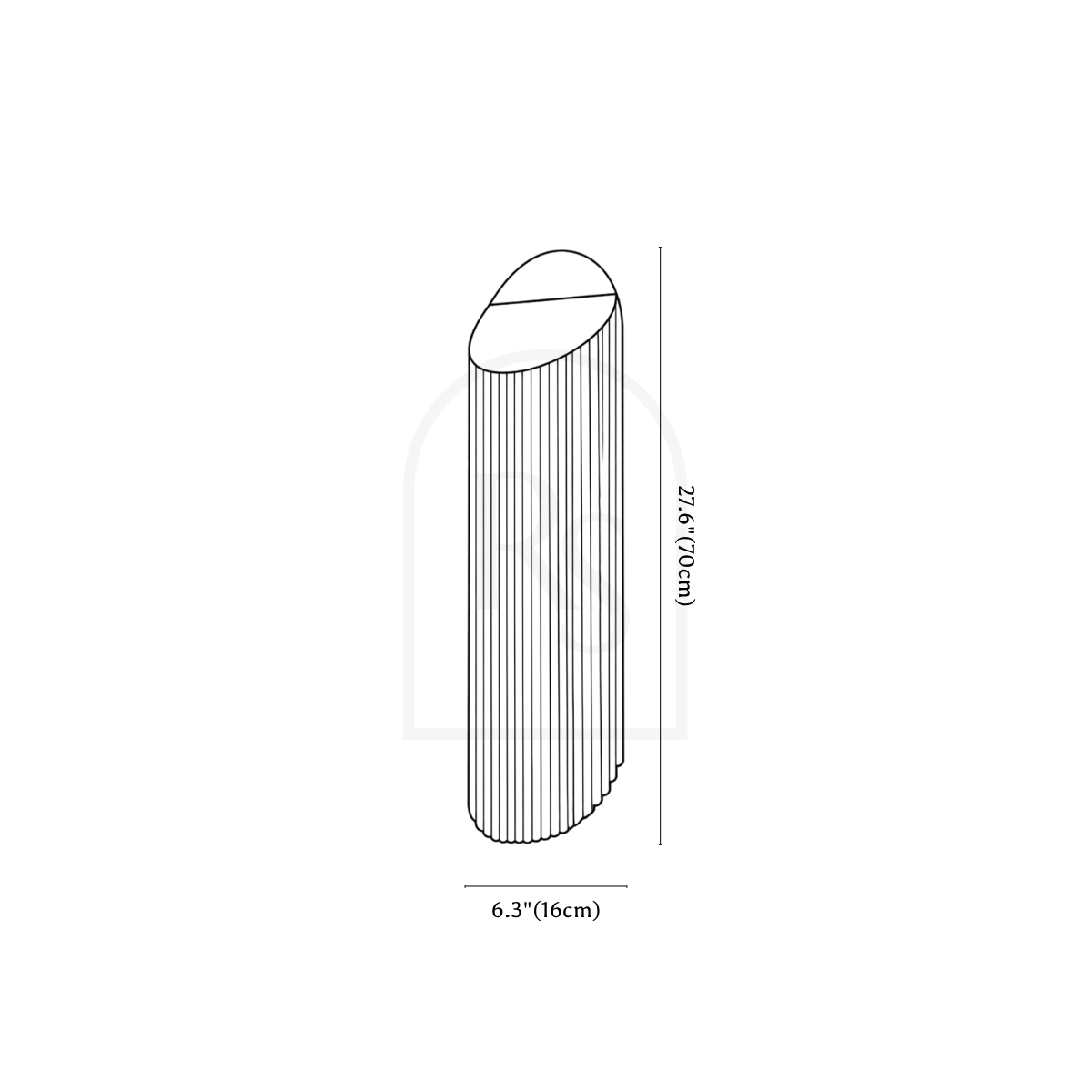 Beatrice Wall Lamp line drawing 1