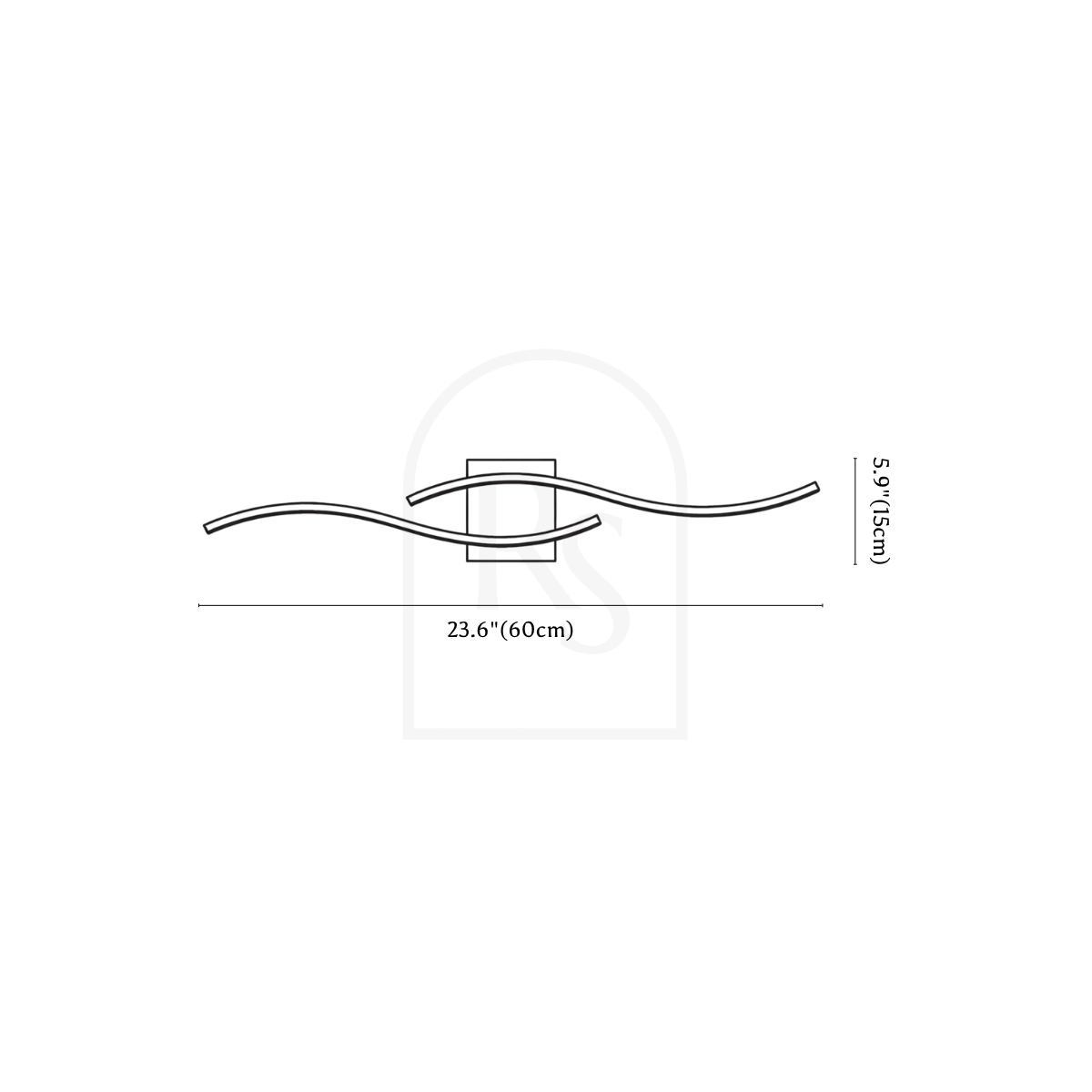 Berrie Wall Lamp line drawing 1