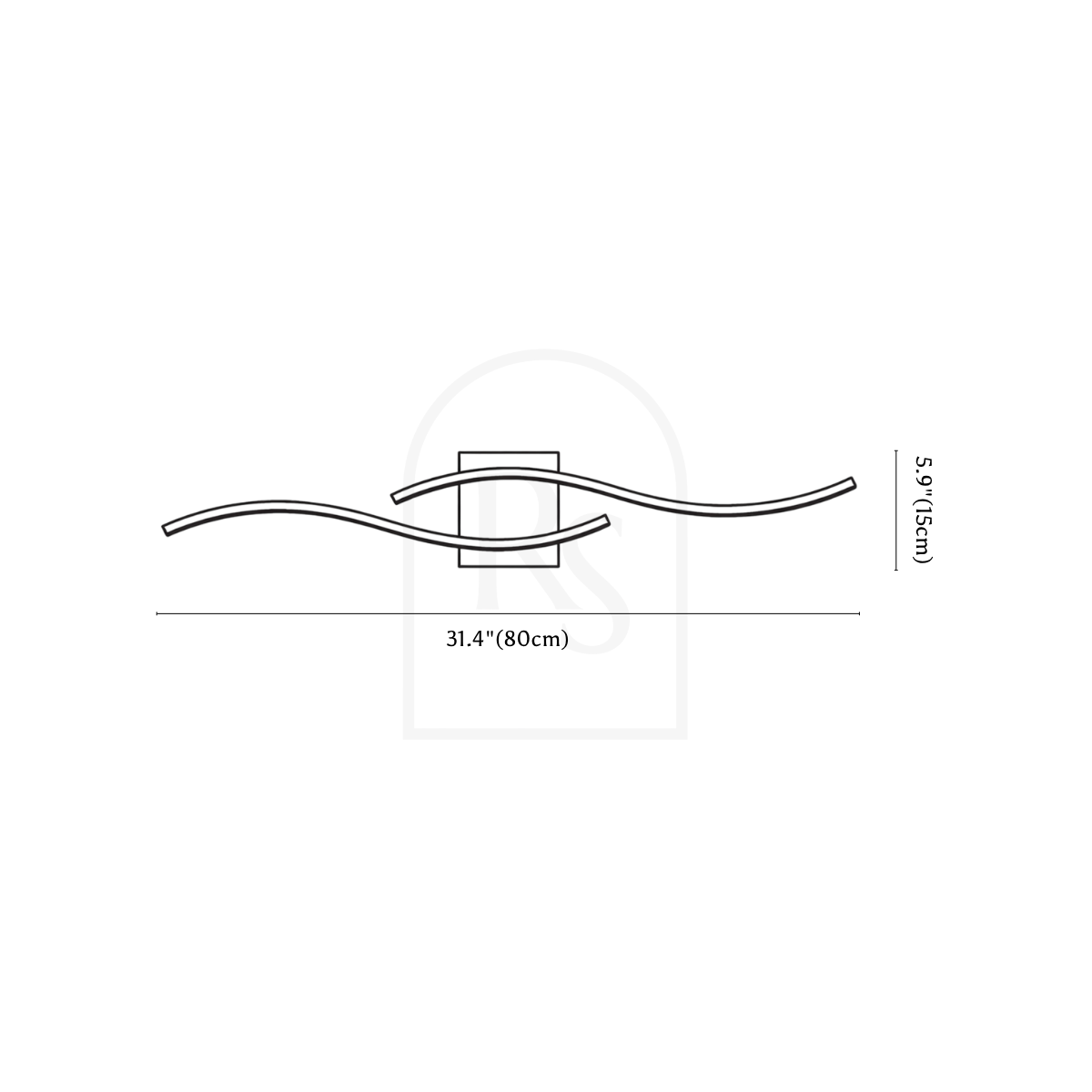 Berrie Wall Lamp line drawing 2