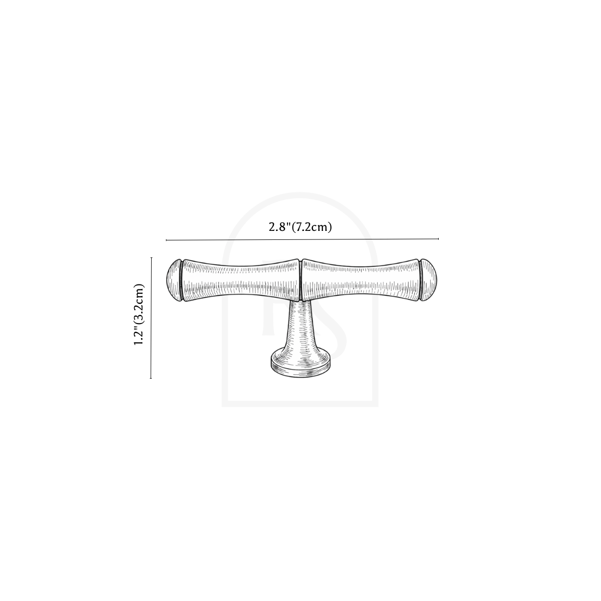 Bexo Knob & Pull Bar line drawing 1