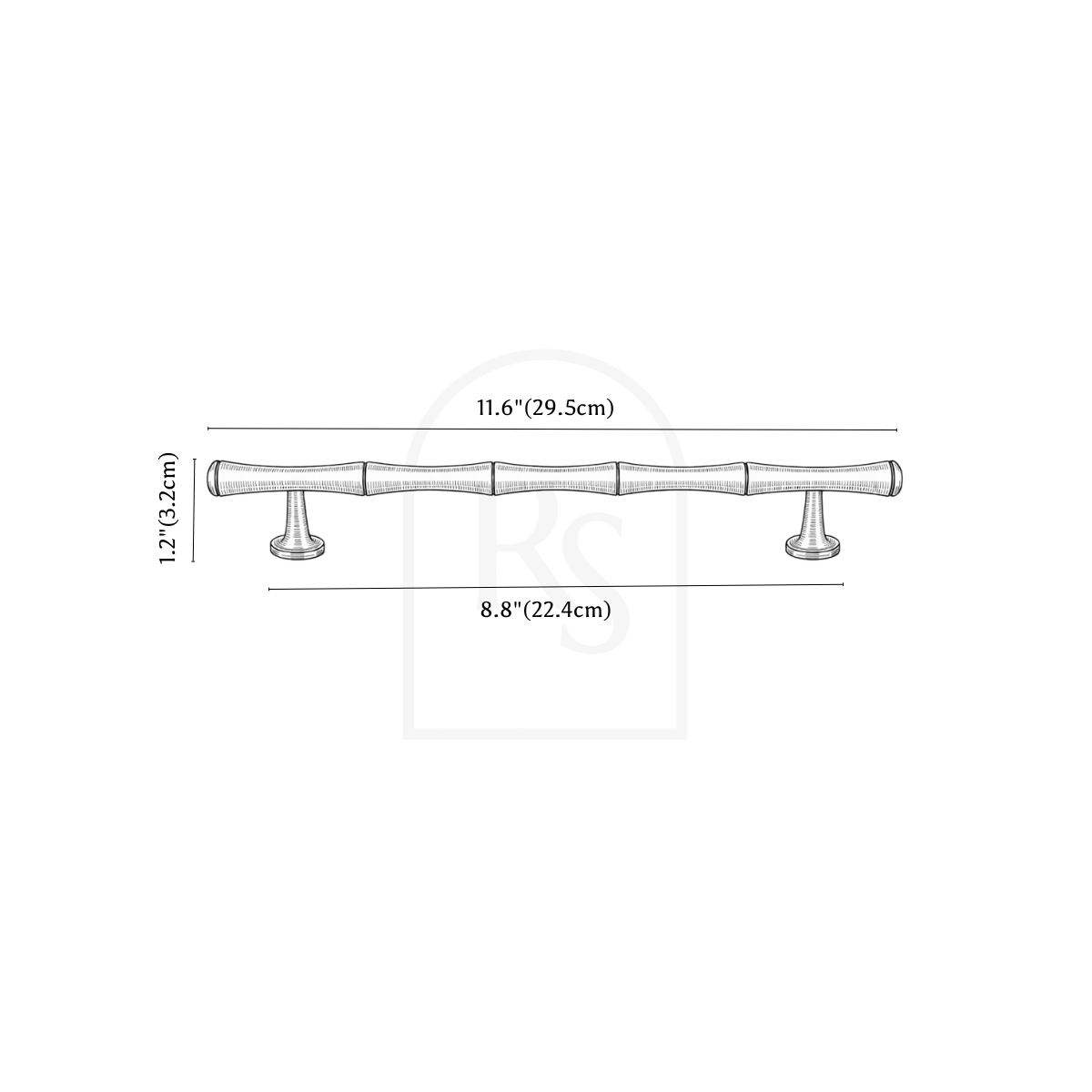 Bexo Knob & Pull Bar line drawing 5