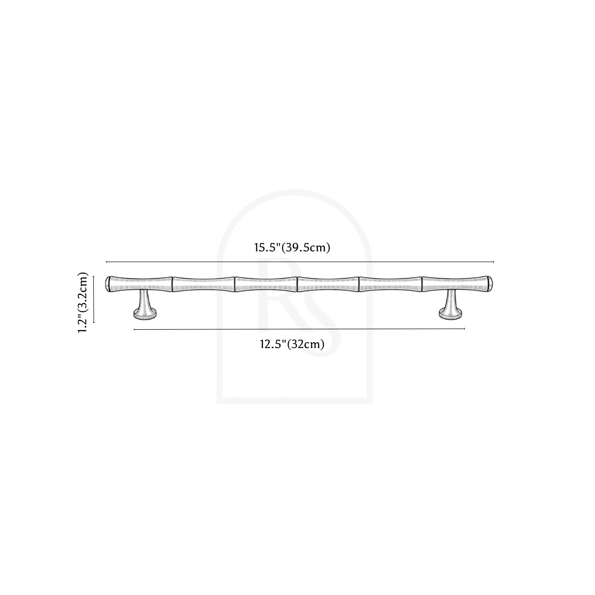 Bexo Knob & Pull Bar line drawing 6
