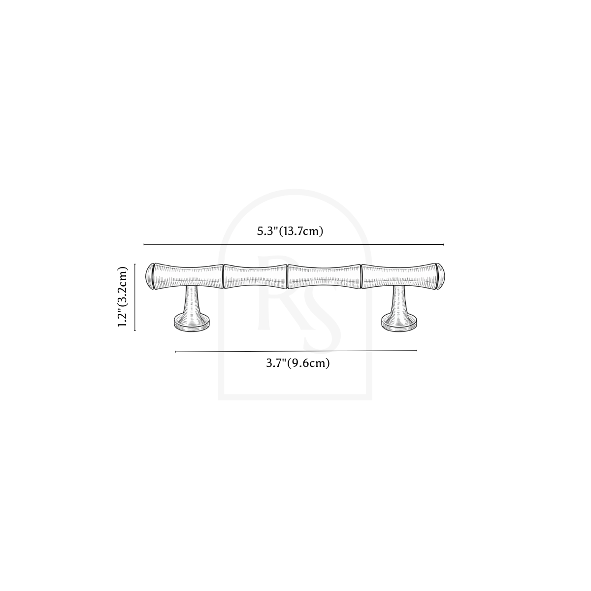 Bexo Knob & Pull Bar line drawing 2