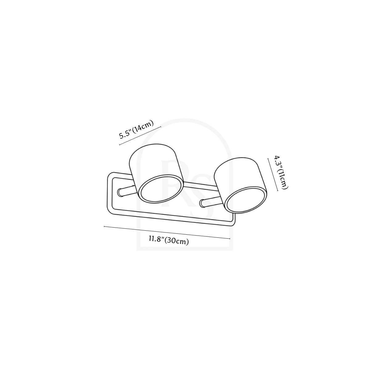 Blanel Wall Lamp line drawing 1