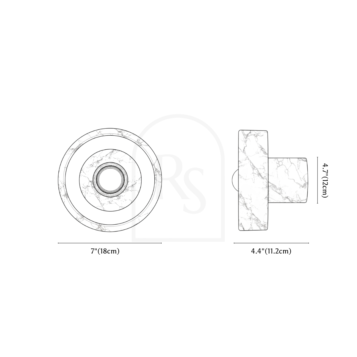 Blivon Wall Lamp line drawing 1
