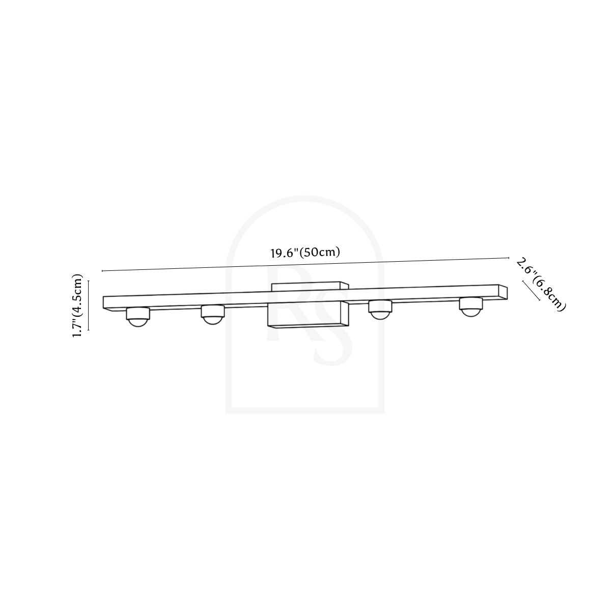 Branji Wall Lamp line drawing 3