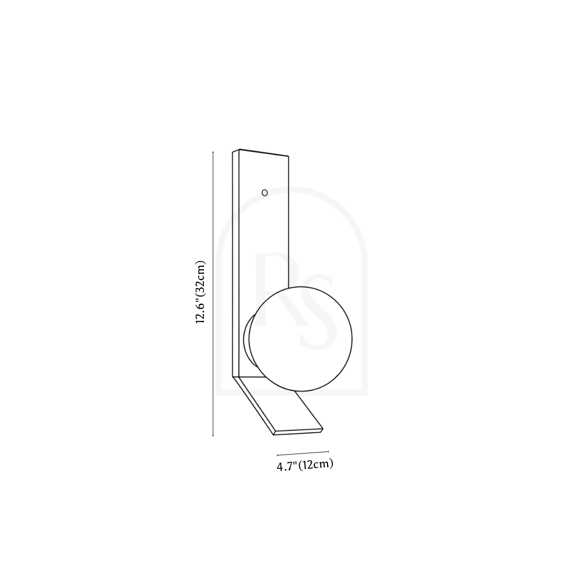 Applique Braulia line drawing 1
