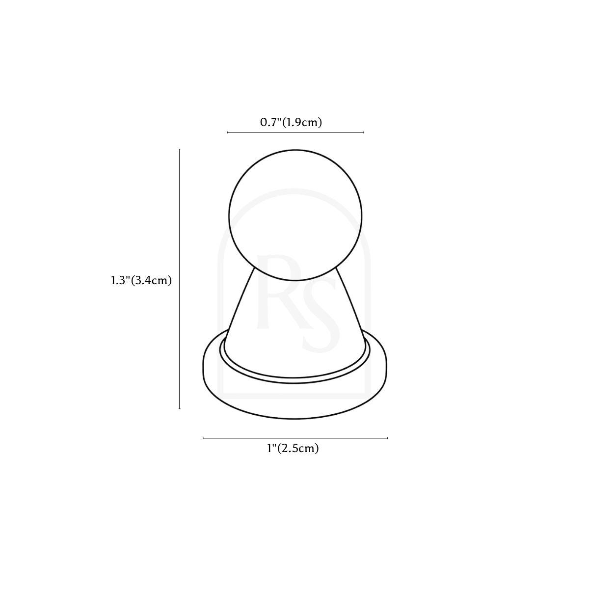 Brenel Knob line drawing 1