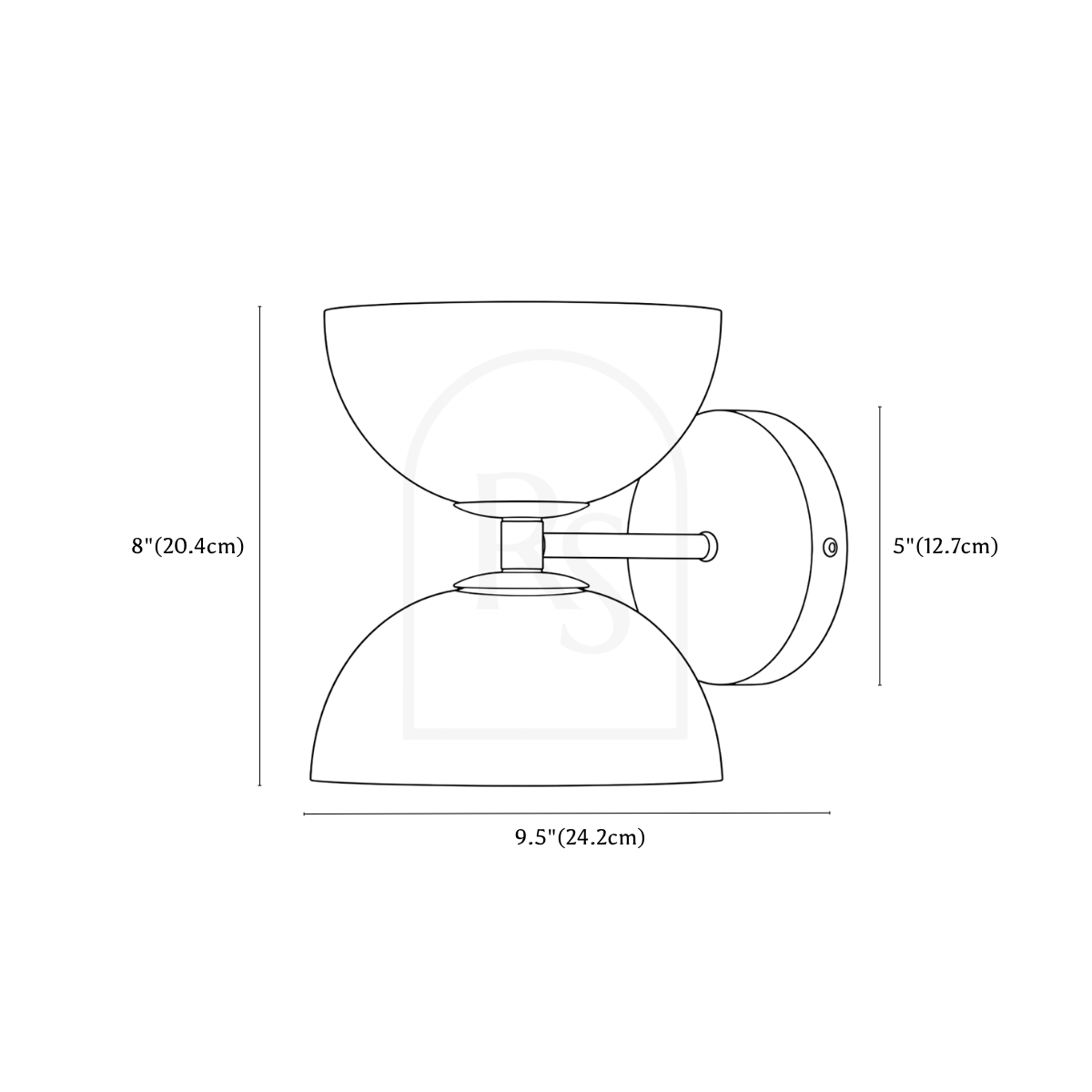 Breon Wall Lamp line drawing 1
