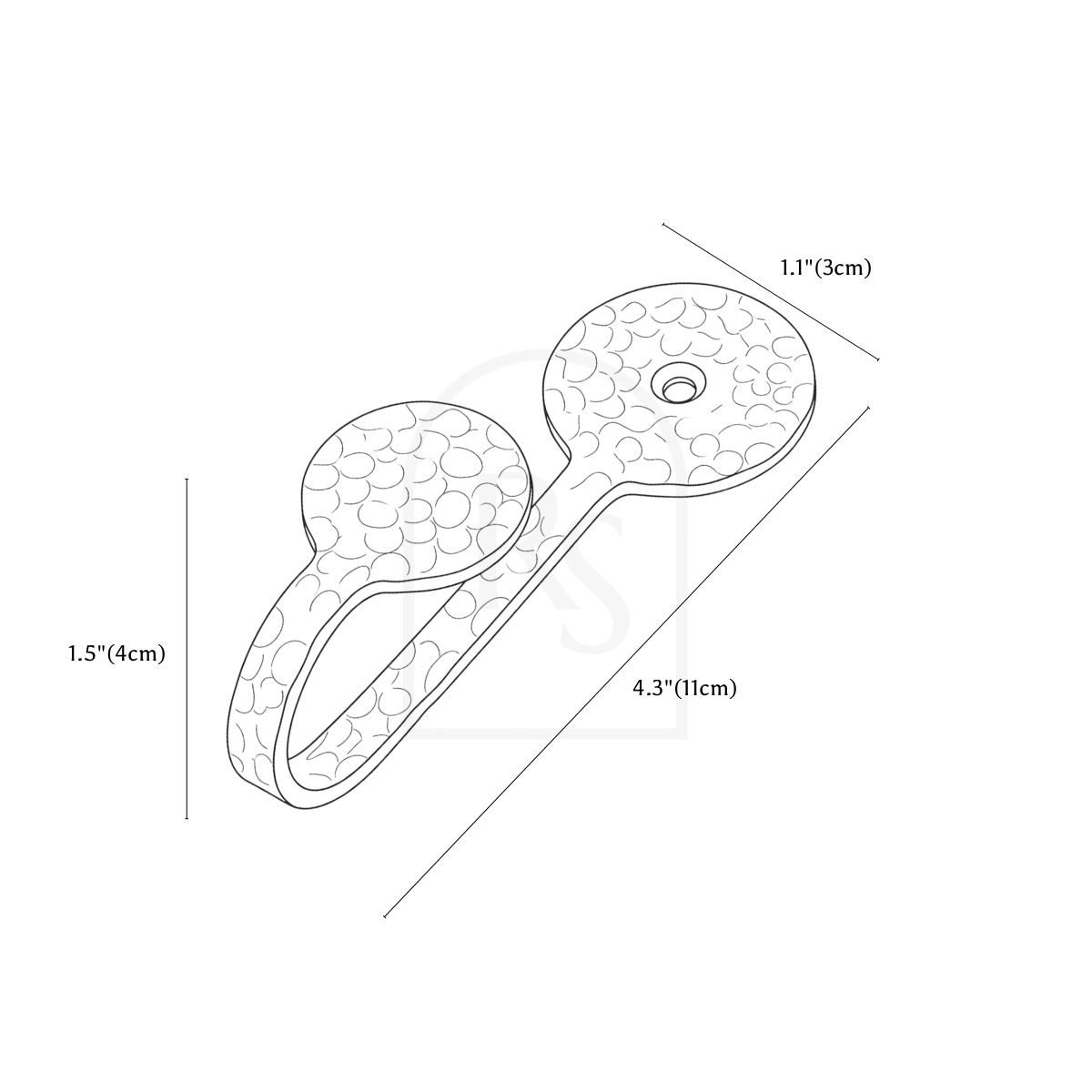 Brio Wall Hook line drawing 2