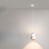 "White pendant light made of metal and glass, emitting a warm glow, perfect for brightening up any room."