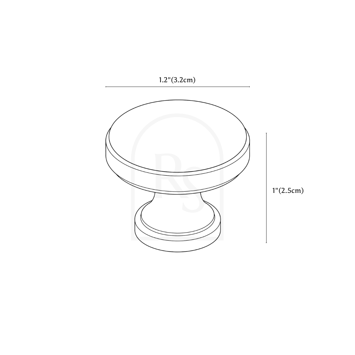 Brune Knob line drawing 1