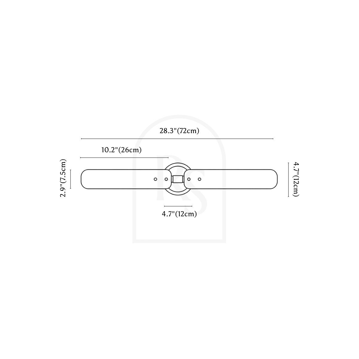 Calafi Wall Lamp line drawing 3