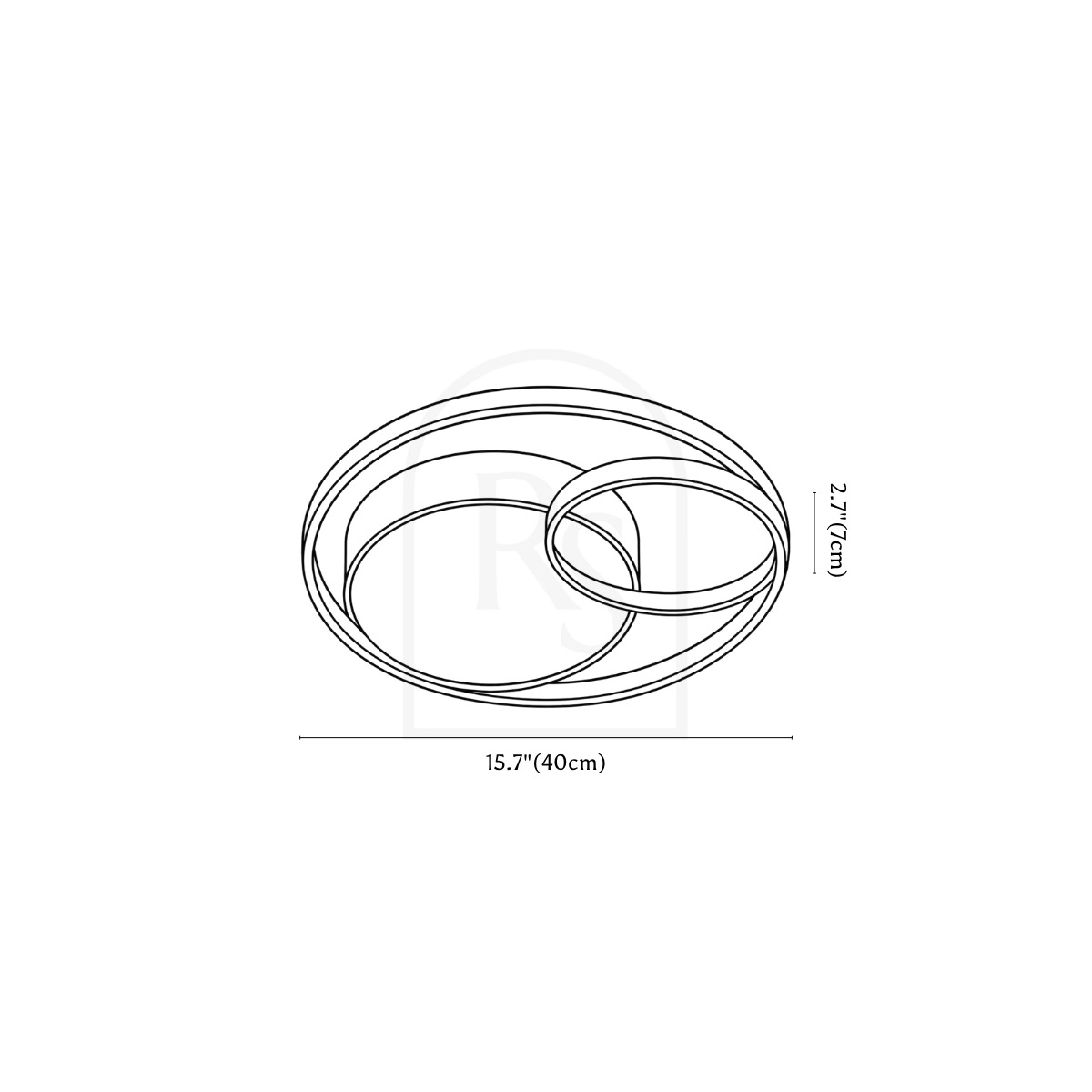 Calan Ceiling Light line drawing 1
