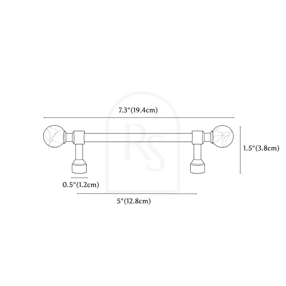 Calis Knob & Pull Bar line drawing 3