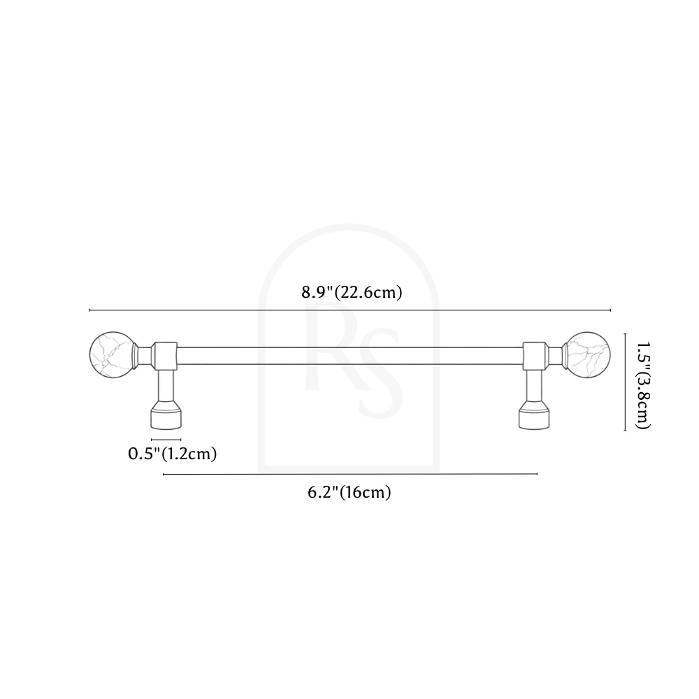 Calis Knob & Pull Bar line drawing 4