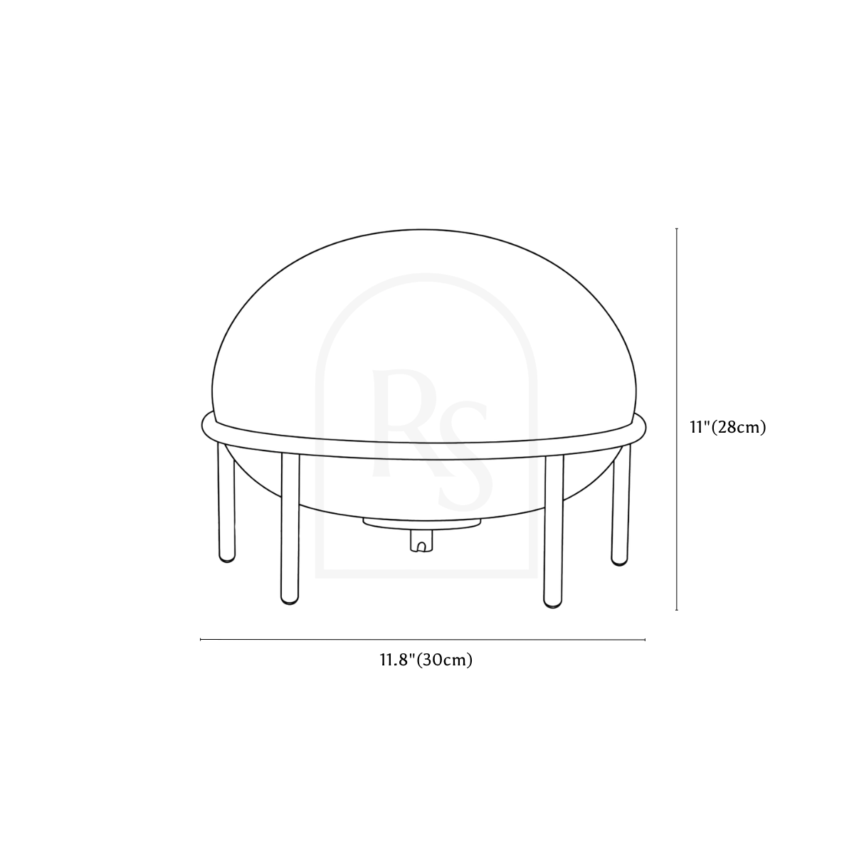 Calix Table Lamp line drawing 1