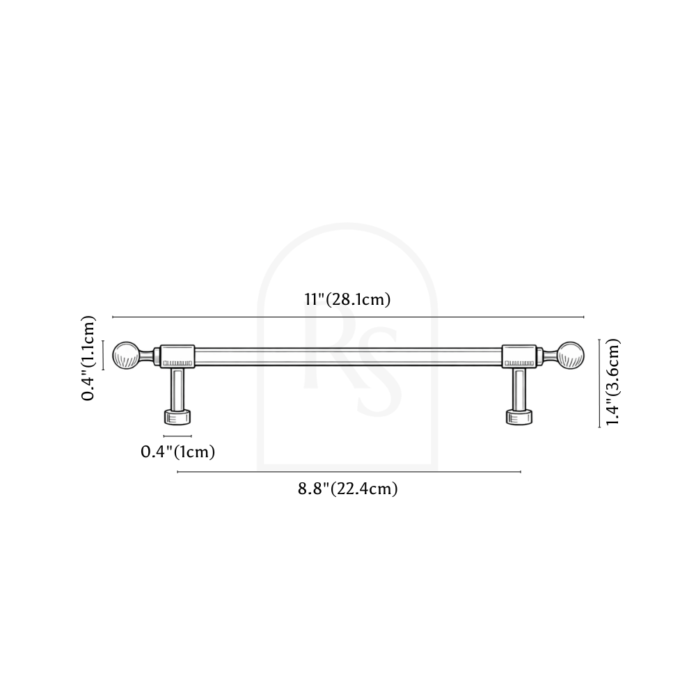 Calvo Knob & Pull Bar line drawing 4