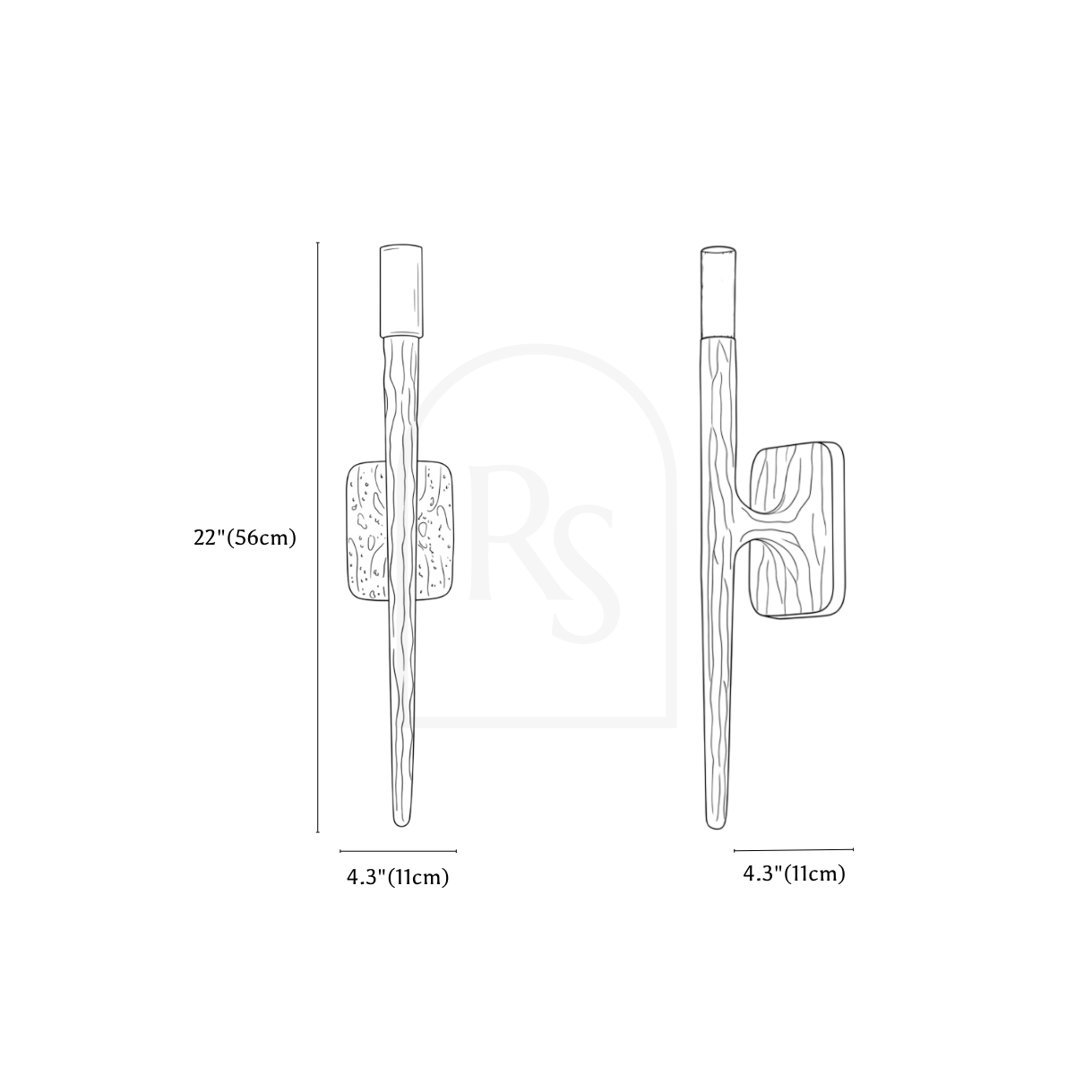 Calvor Wall Lamp line drawing 1