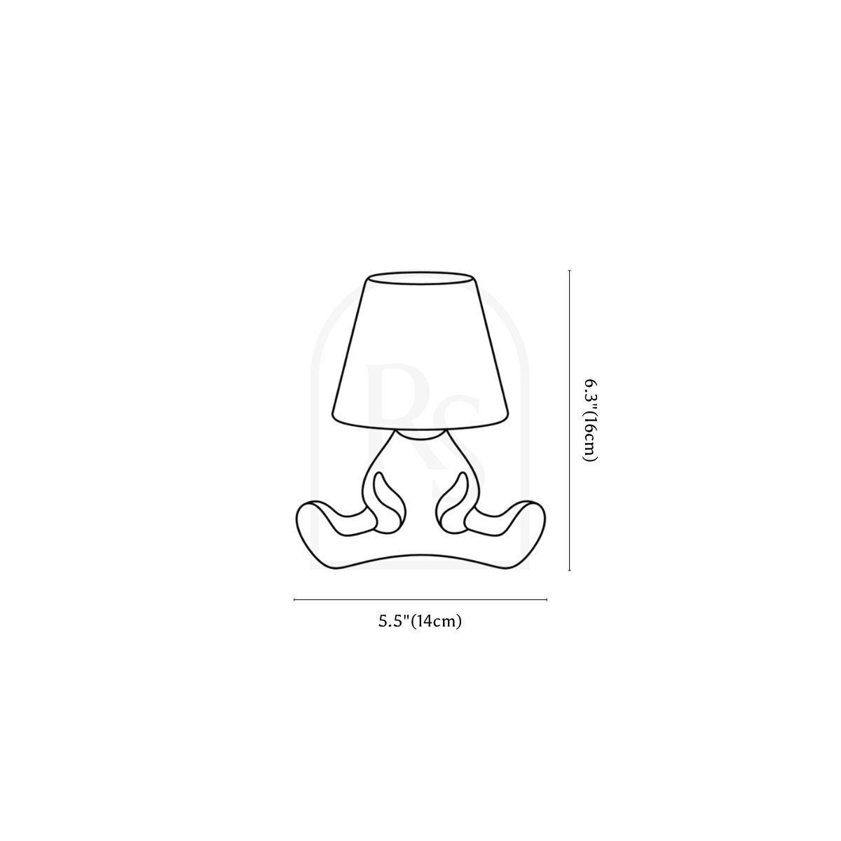 Lámpara de mesa Carine line drawing 1