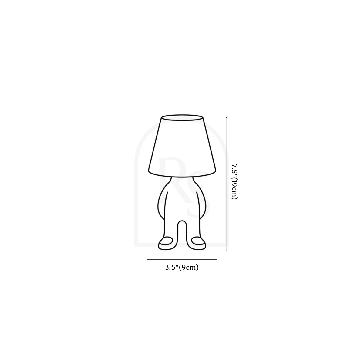 Lámpara de mesa Carine line drawing 2