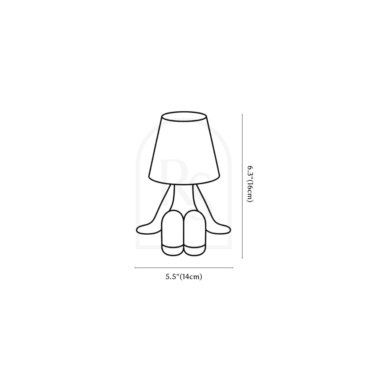 Lámpara de mesa Carine line drawing 4