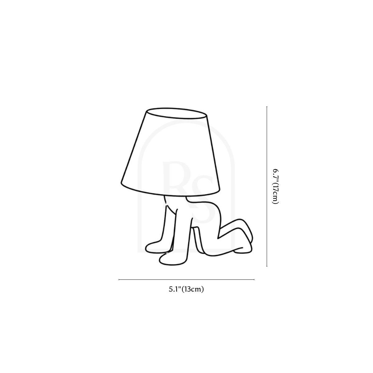 Lámpara de mesa Carine line drawing 5
