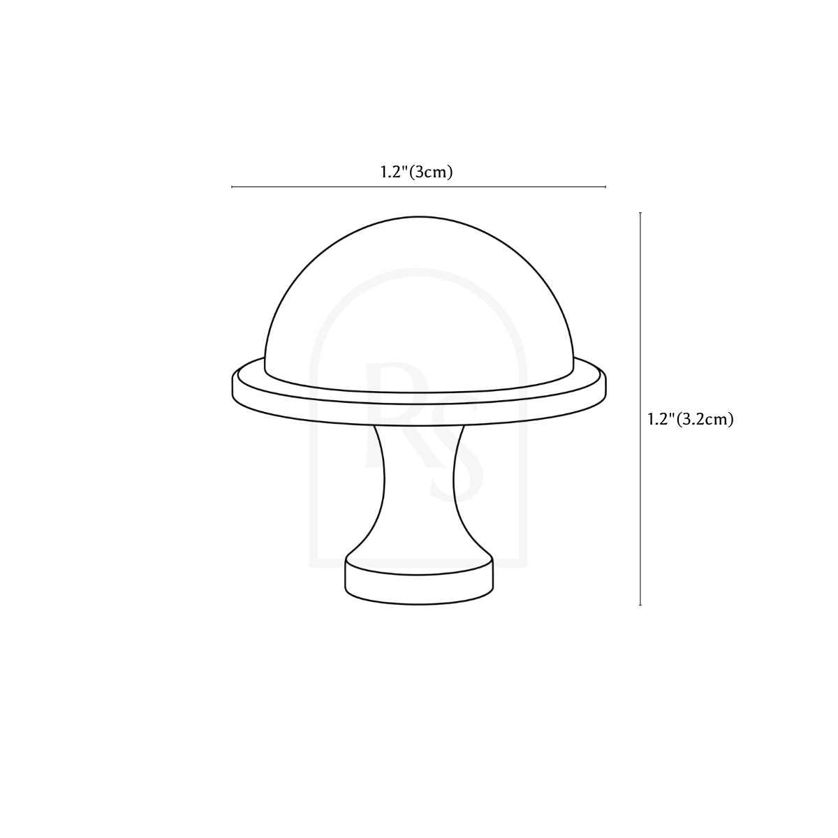 Cask Knob line drawing 1