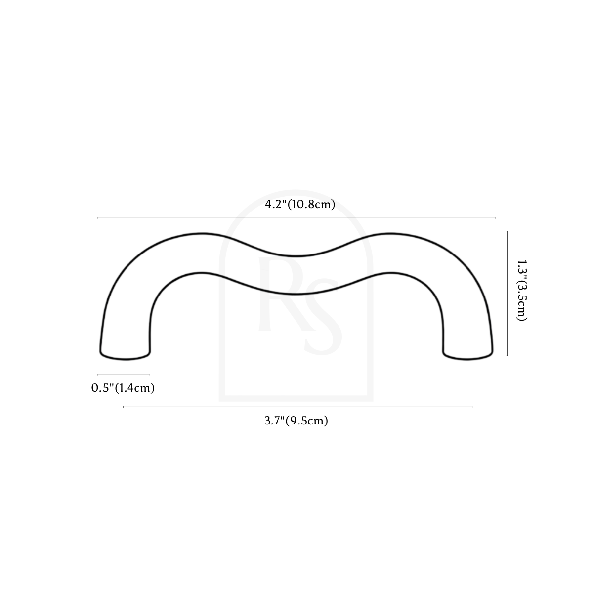 Ceyro Drawer Pull line drawing 2