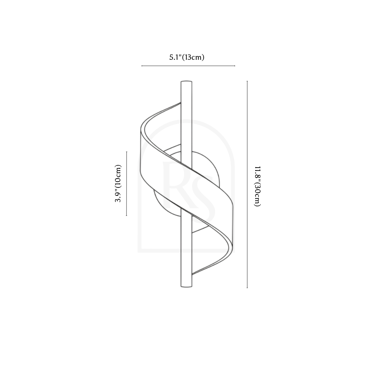 Cicero Wall Lamp line drawing 1