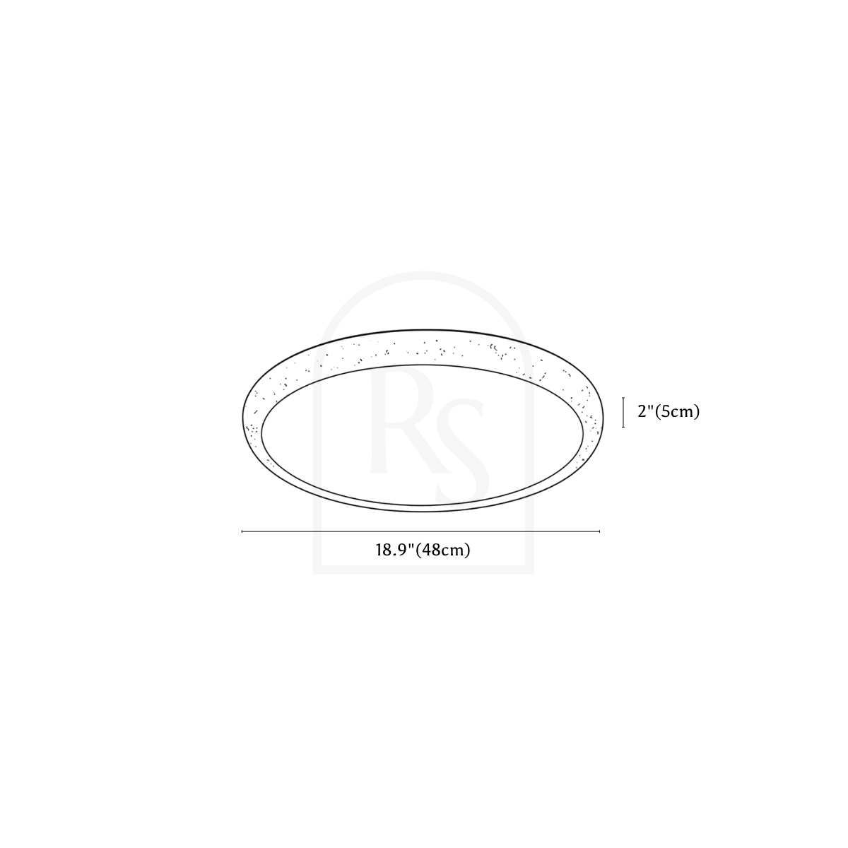 Coriac Ceiling Light line drawing 2