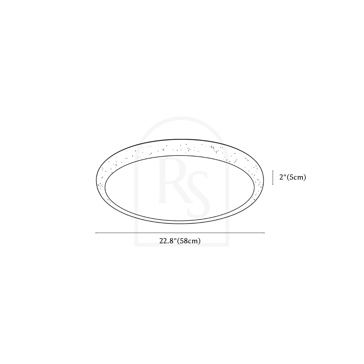 Coriac Ceiling Light line drawing 3