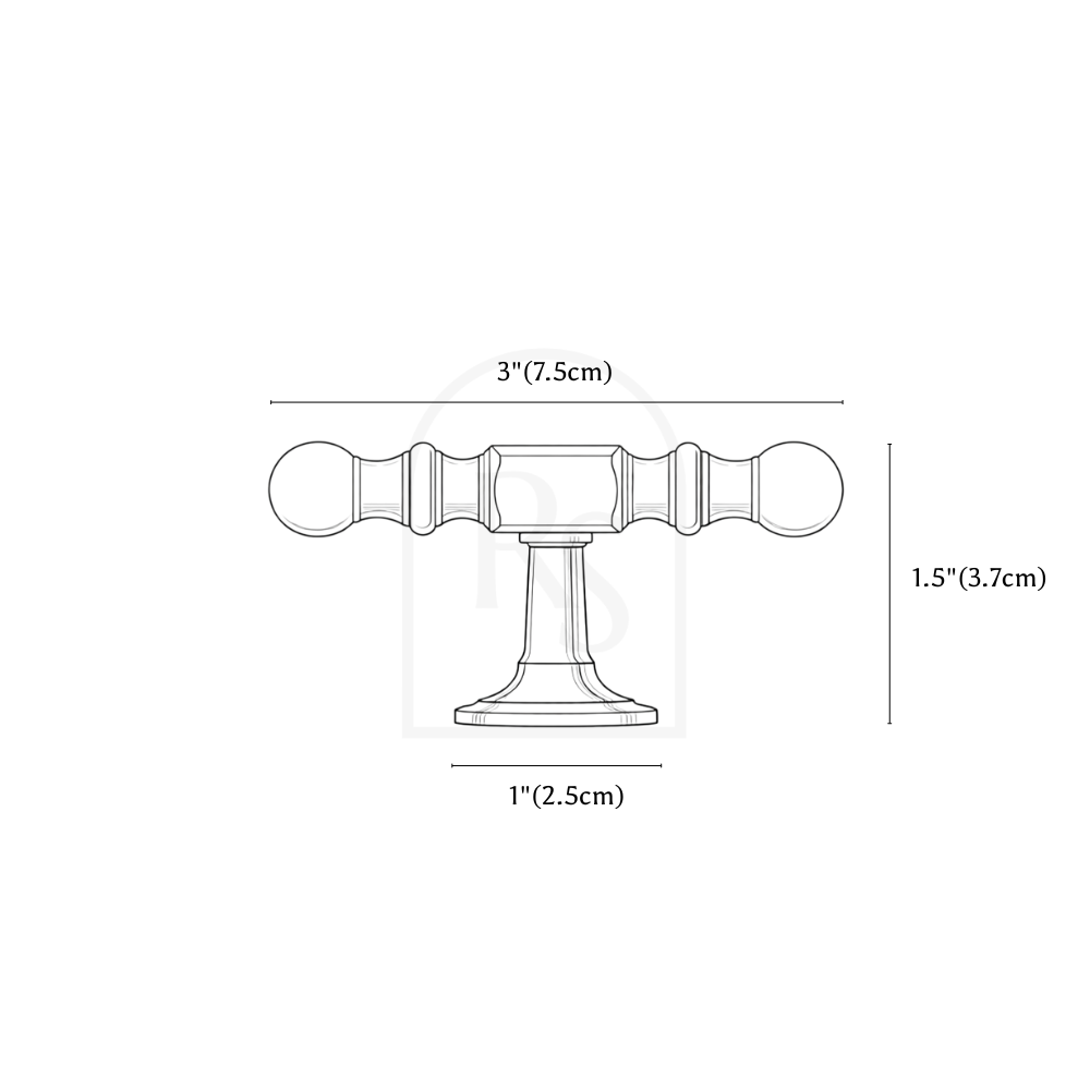 Corin Knob & Pull Bar line drawing 1