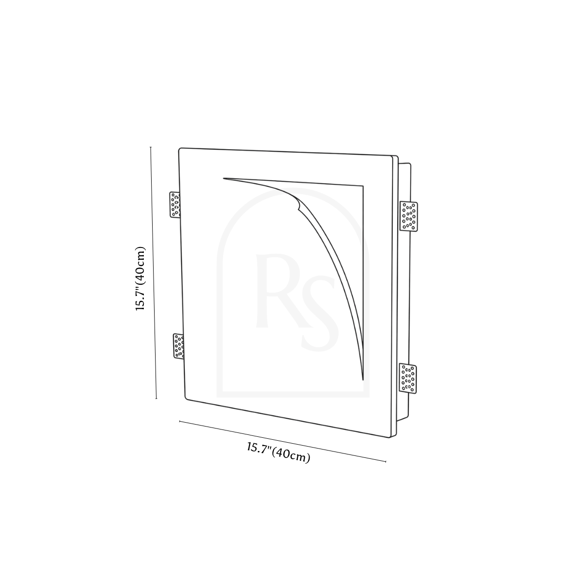 Corvix Trimless Wall Light line drawing 1