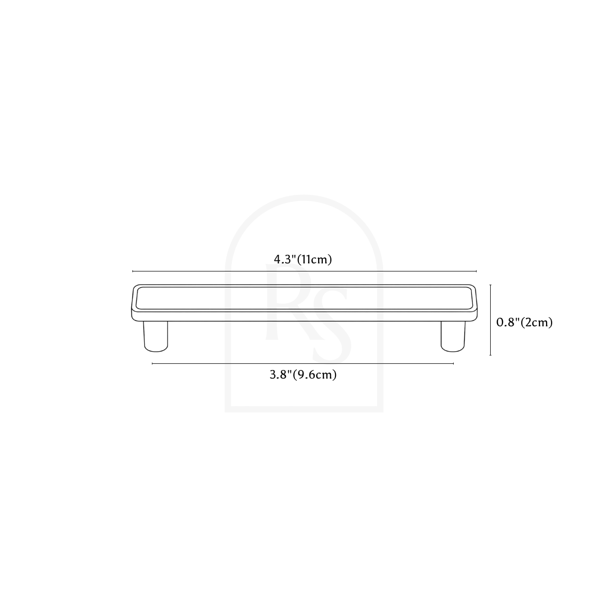 Covan Knob & Pull Bar line drawing 3