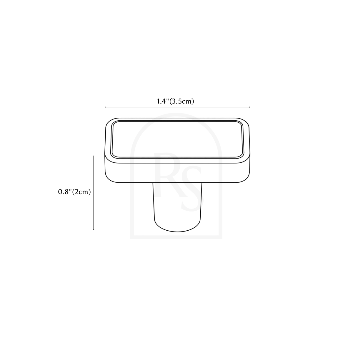 Covan Knob & Pull Bar line drawing 2