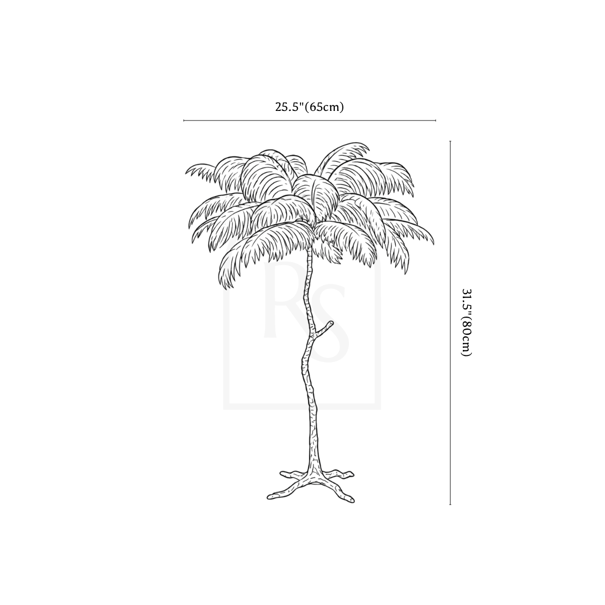 Crest Floor Lamp line drawing 1