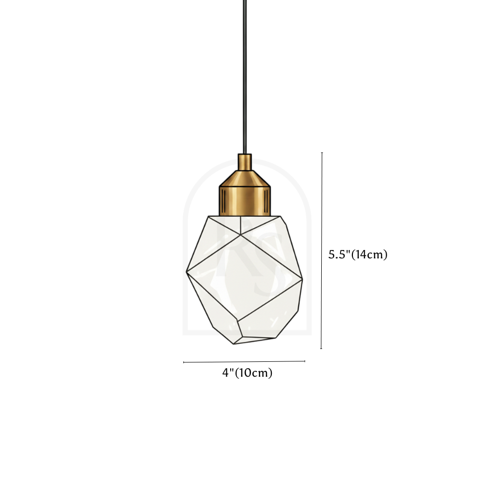 Custom Cristal Chandelier line drawing 1