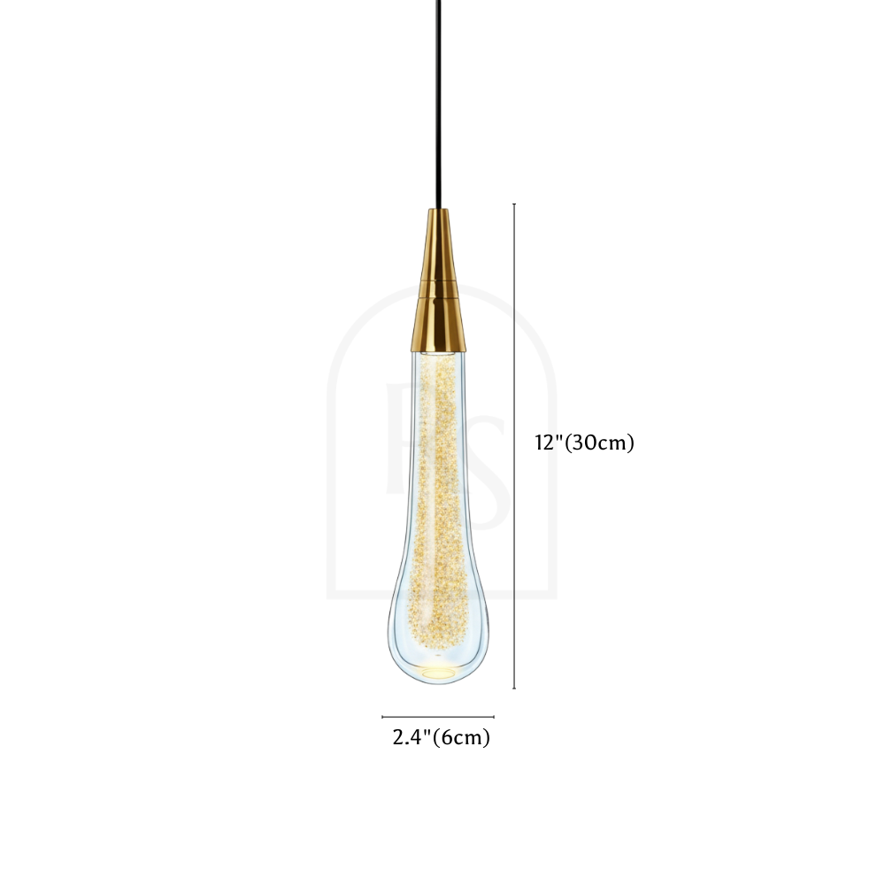Custom Drop Pendant Light line drawing 1