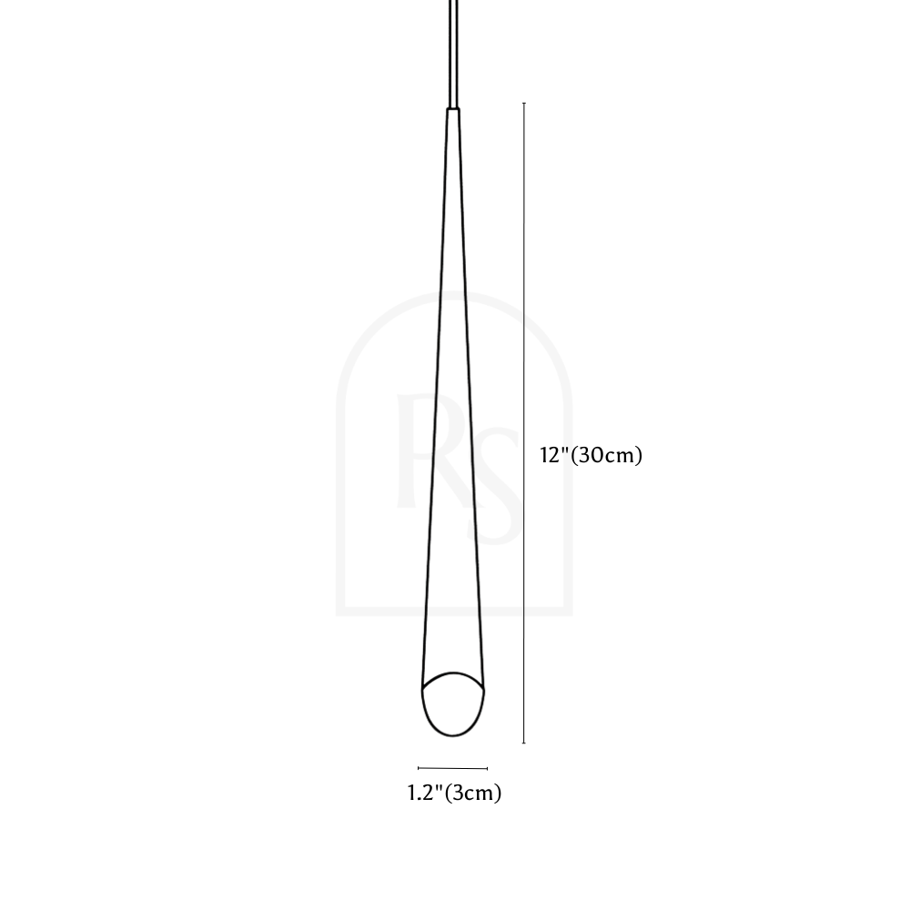 Custom Zimra Chandelier line drawing 1