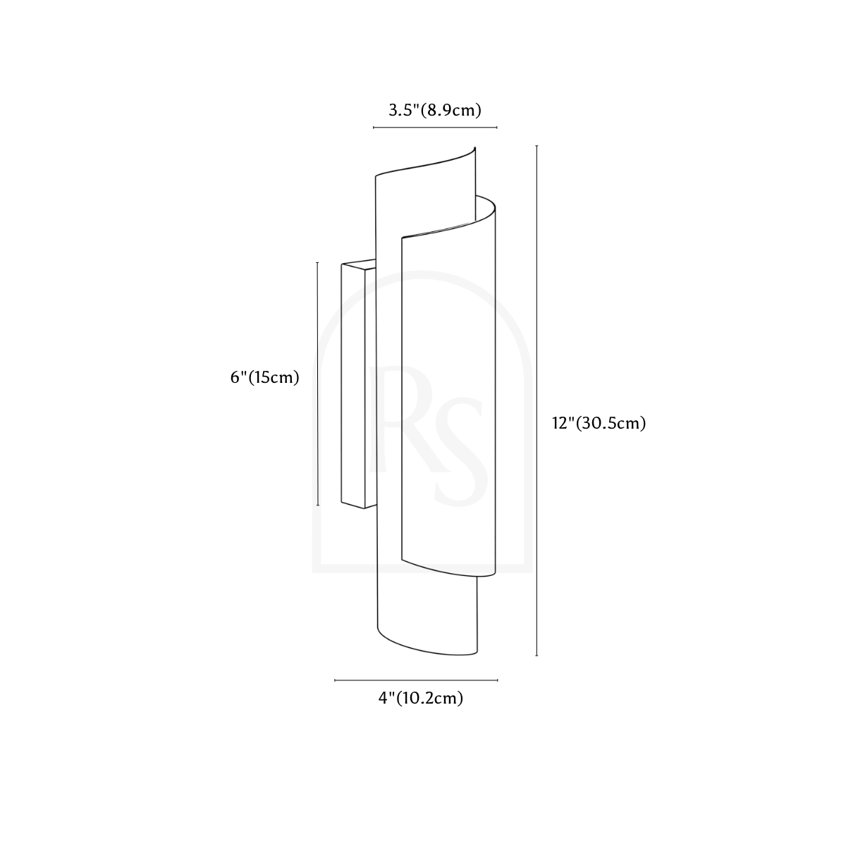Cylas Wall Lamp line drawing 1