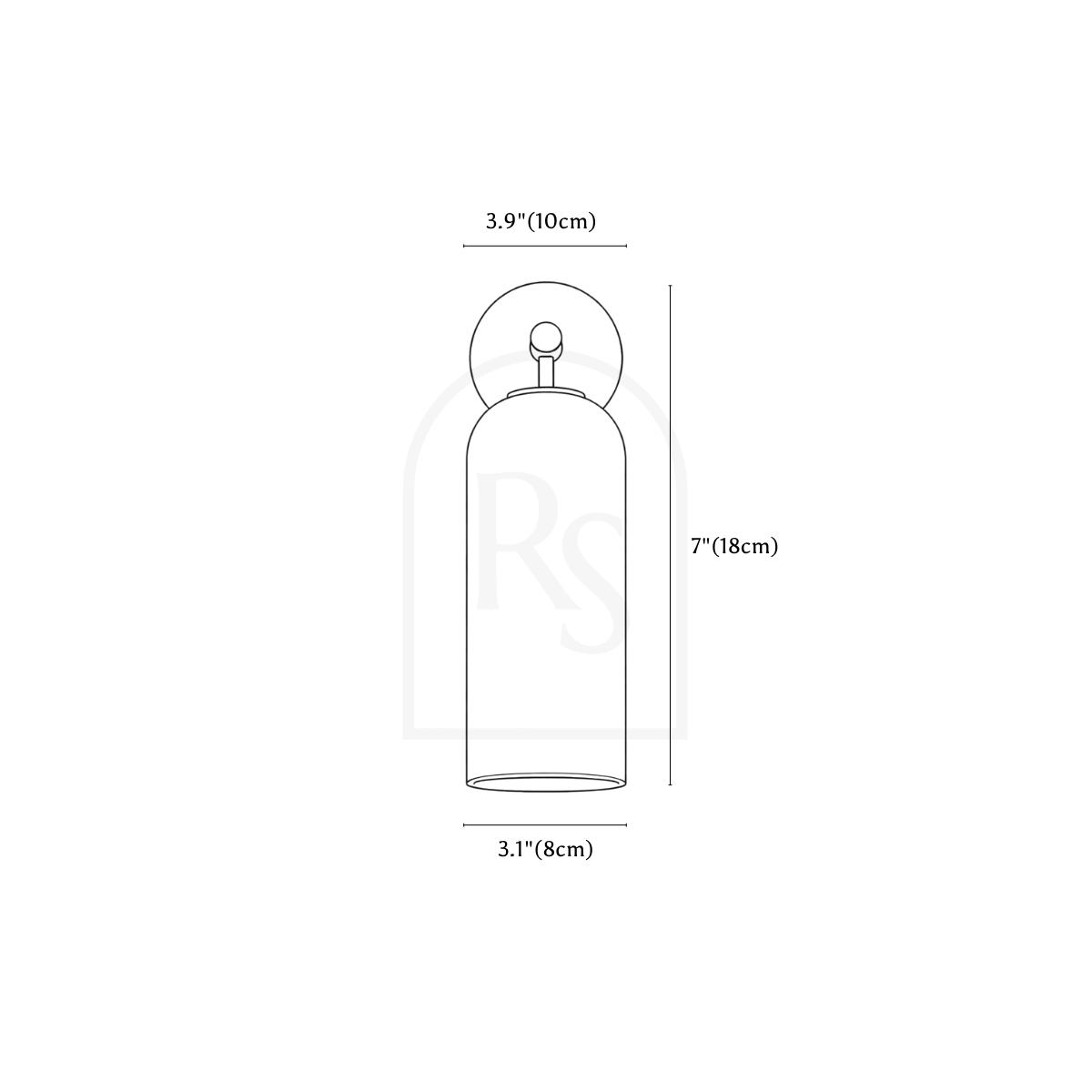 Cylen Wall Lamp line drawing 1