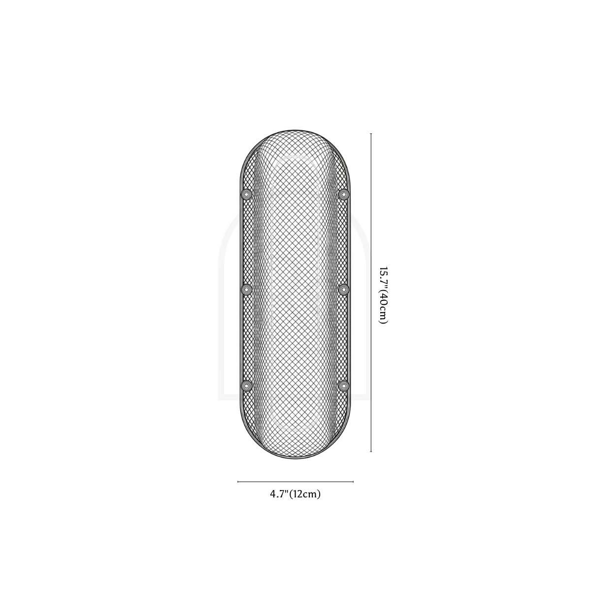 Cyralva Wall Lamp line drawing 1