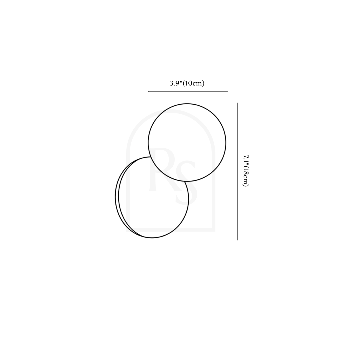Dalila Wall Lamp line drawing 1