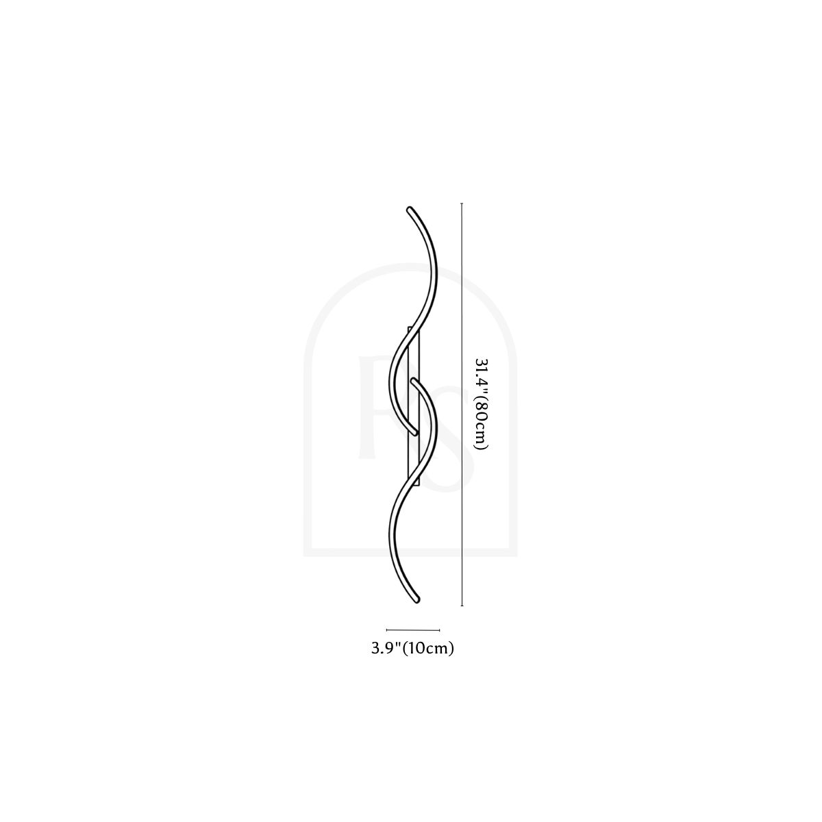 Denisse Wall Lamp line drawing 2