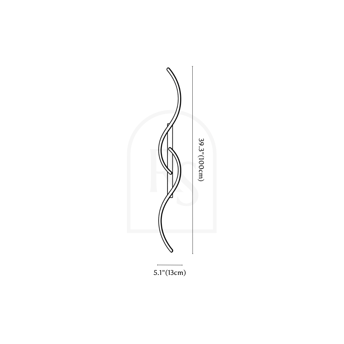 Denisse Wall Lamp line drawing 3