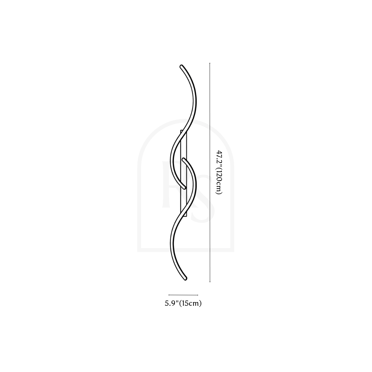 Denisse Wall Lamp line drawing 4