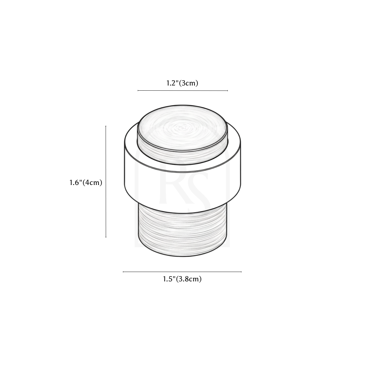 Desist Door Stop line drawing 1