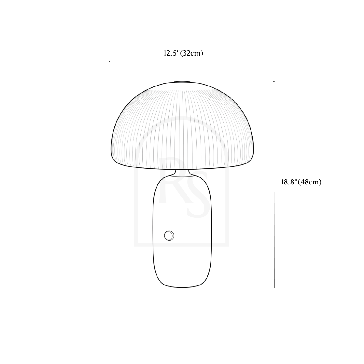 Dexova Table Lamp line drawing 1